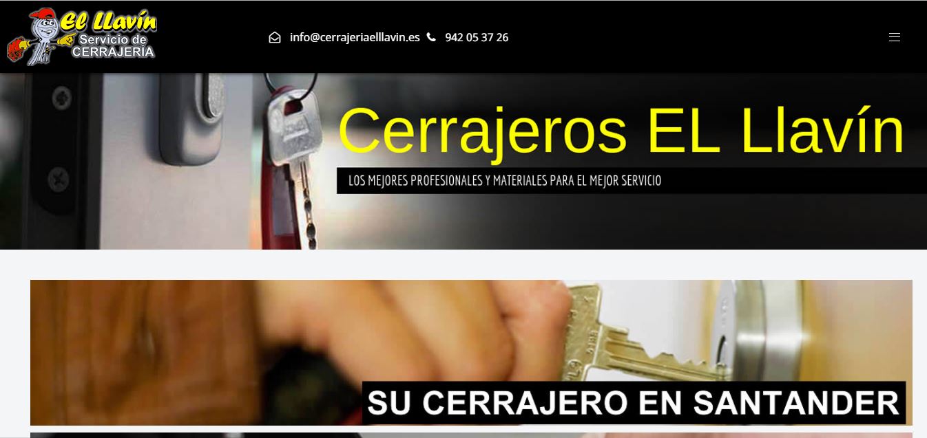 nueva pagina web cerrajeros en santander el llavin
